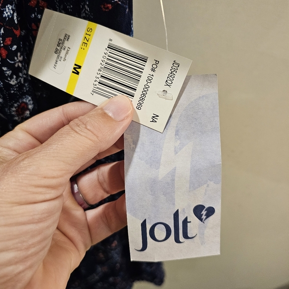 Jolt Womans Medium Blue Print Romper - Picture 3 of 7